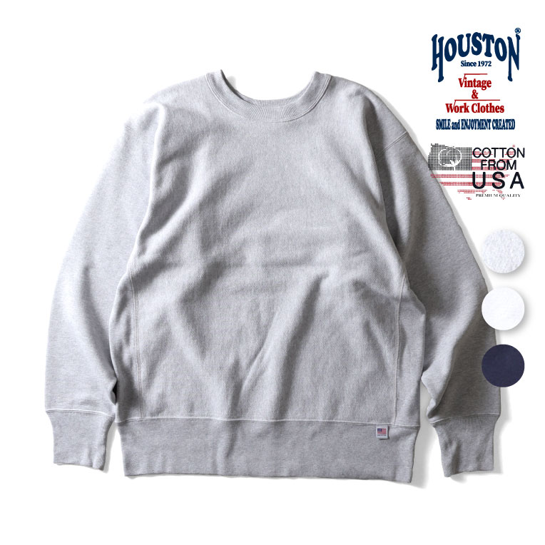 HOUSTON  / ヒューストン 22177 U.S. COTTON R/V SWEAT / U.S.コットンスウェットシャツ -全3色- 