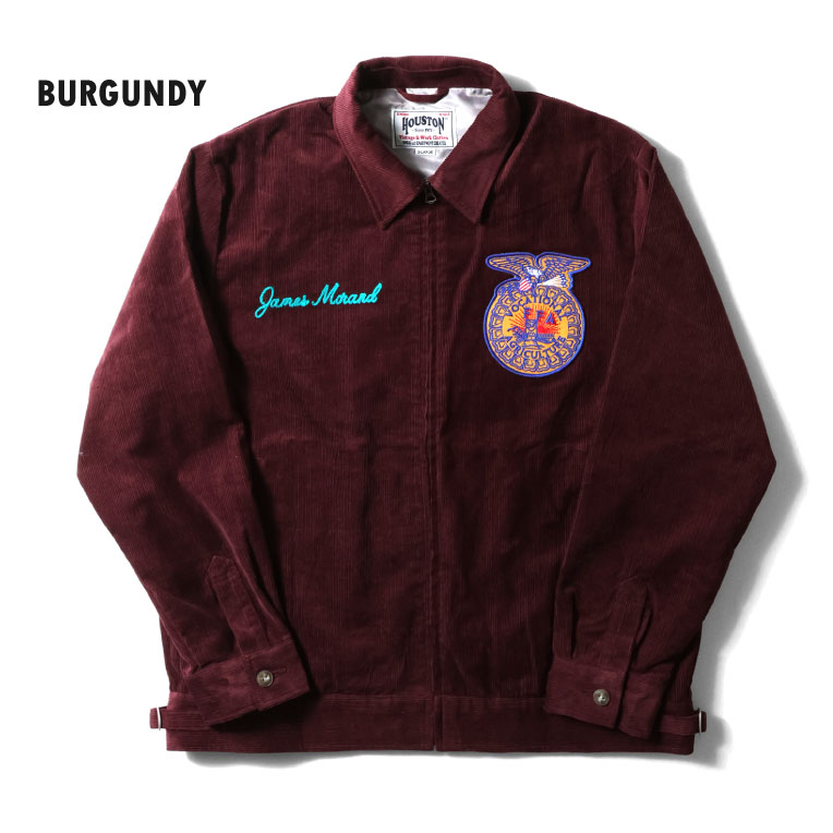HOUSTON / ヒューストン 51448 CORDUROY EMBROIDERY JACKET (FFA) / コーデュロイ刺繍ジャケット -全3色-