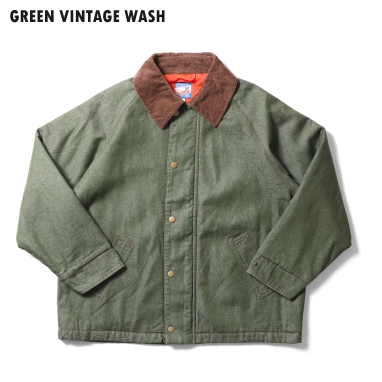 HOUSTON woman / ヒューストン ウーマン 5004W 8oz DENIM SHORT HUNTING JACKET / デニムショートハンティングジャケット -全4色- レディース 短め ヴィンテージ キルティング アウトドア アメカジ ミリタリー [5004W]