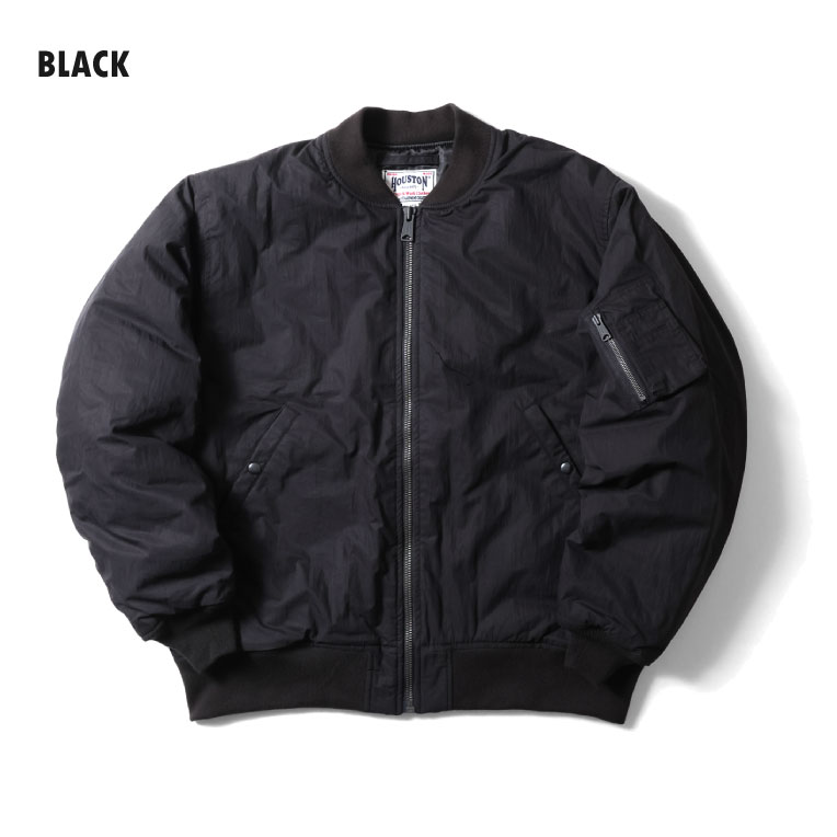 HOUSTON / ヒューストン 51433 N/C LIGHT MA-1FLIGHT JACKET / ライトMA-1フライトジャケット -全3色- メンズ 中綿 キルティング アウトドア アメカジ ヴィンテージ MILITARY ミリタリー [51433]
