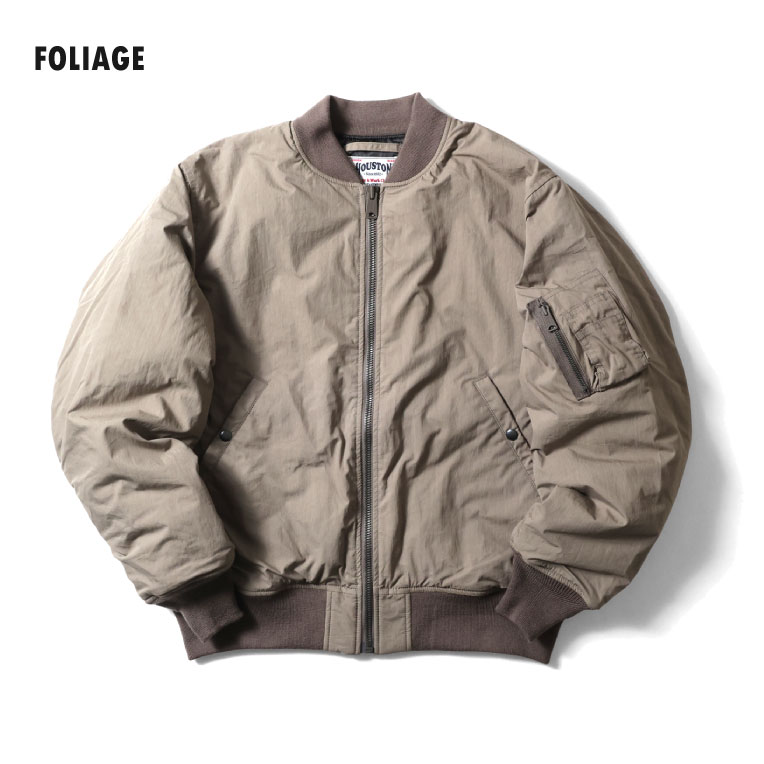 HOUSTON / ヒューストン 51433 N/C LIGHT MA-1FLIGHT JACKET / ライトMA-1フライトジャケット -全3色- メンズ 中綿 キルティング アウトドア アメカジ ヴィンテージ MILITARY ミリタリー [51433]
