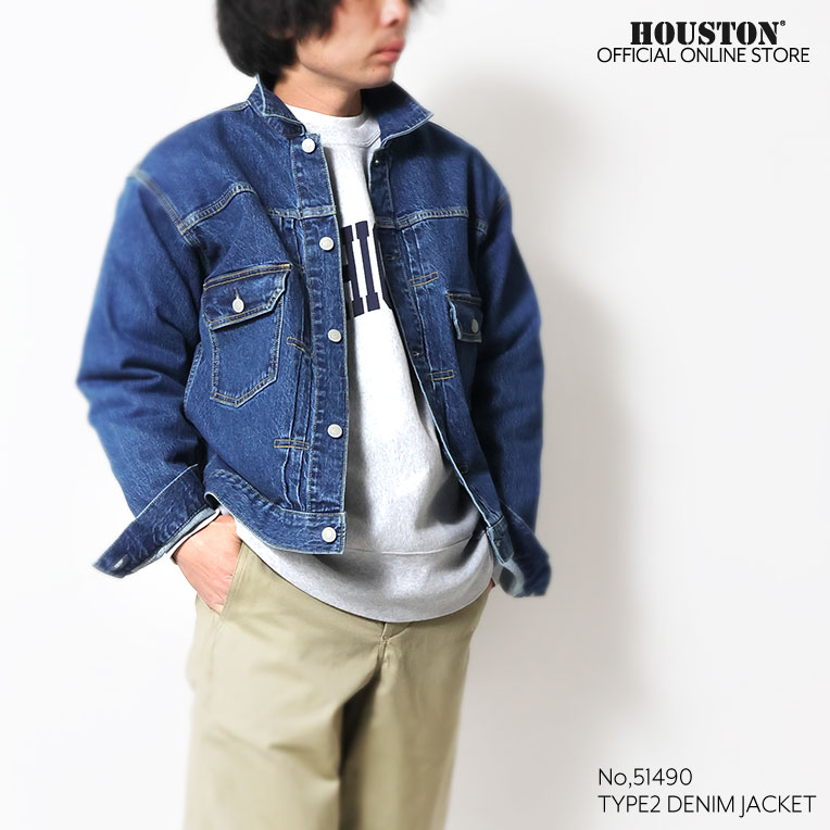 HOUSTON / ヒューストン 51490 CONE DENIM TYPE2 DENIM JACKET / コーンデニム タイプ2デニムジャケット -全4色-