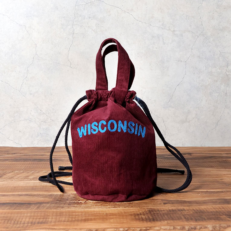 HOUSTON / ヒューストン 6877 EMB CORDUROY EFFECT BAG (FFA) / 刺繍コーデュロイエフェクトバッグ -全3色-