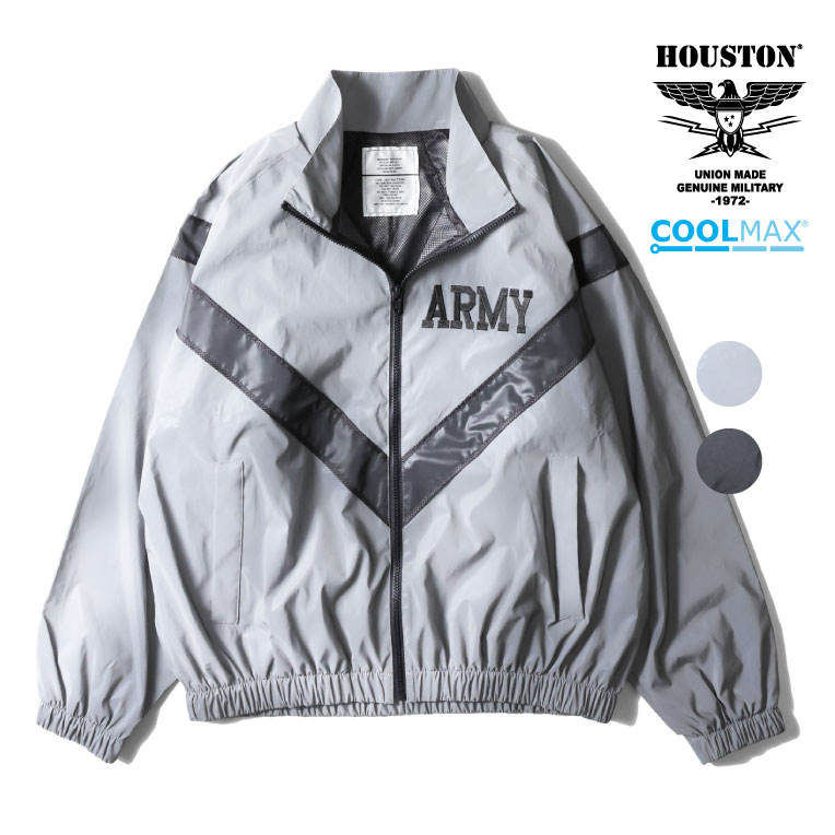 HOUSTON ARMYジャケット COOLMAX グレー HOUSTON / ヒューストン 51492 FULL REFLECTOR IPFU FITNESS JACKET