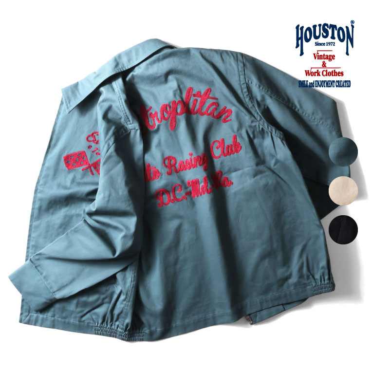 HOUSTON  / ヒューストン 51475 EMB HARRINGTON JACKET(METROPOLITAN)  / 刺繍ハリントンジャケット -全3色- 