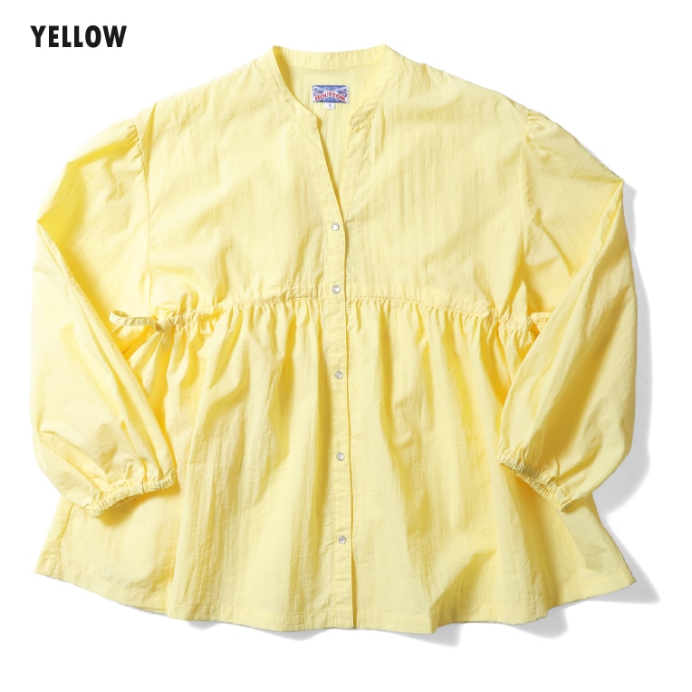 HOUSTON woman / ヒューストン ウーマン 4015W NYLON GATHERED BLOUSE / ナイロンギャザーブラウス -全3色-