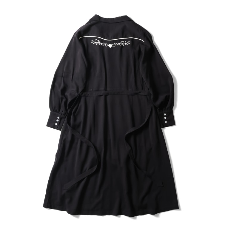 HOUSTON woman / ヒューストン ウーマン 4013W WESTERN JACKET TYPE DRESS / ウェスタンジャケットドレス -全3色- 