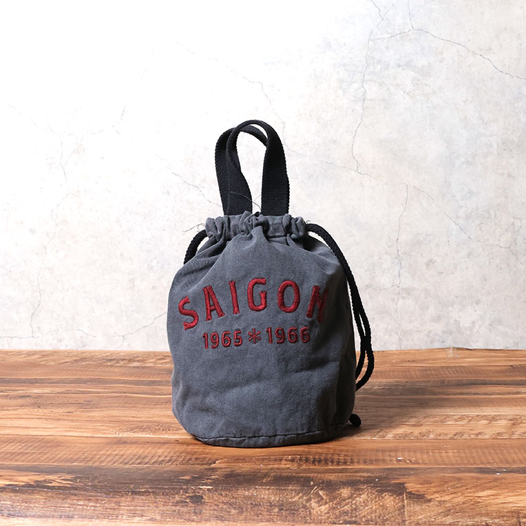 HOUSTON / ヒューストン 6879 EMB PIGMENT EFFECT BAG (MAP) / 刺繍ピグメントエフェクトバッグ -全3色- 