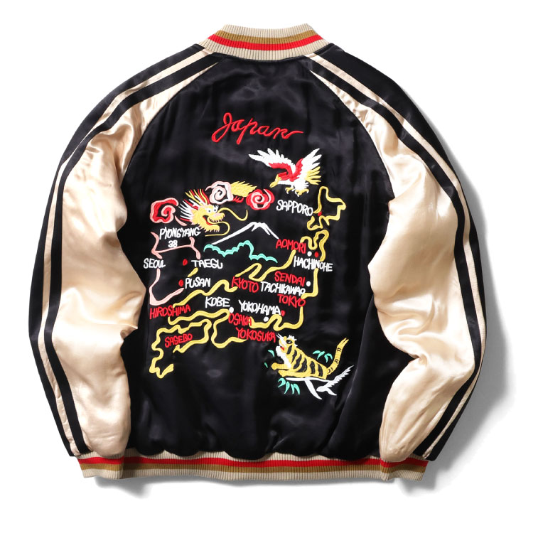 HOUSTON  / ヒューストン 51470 RAYON SOUVENIR JACKET (MAP) / レーヨンスーベニアジャケット -全3色- 