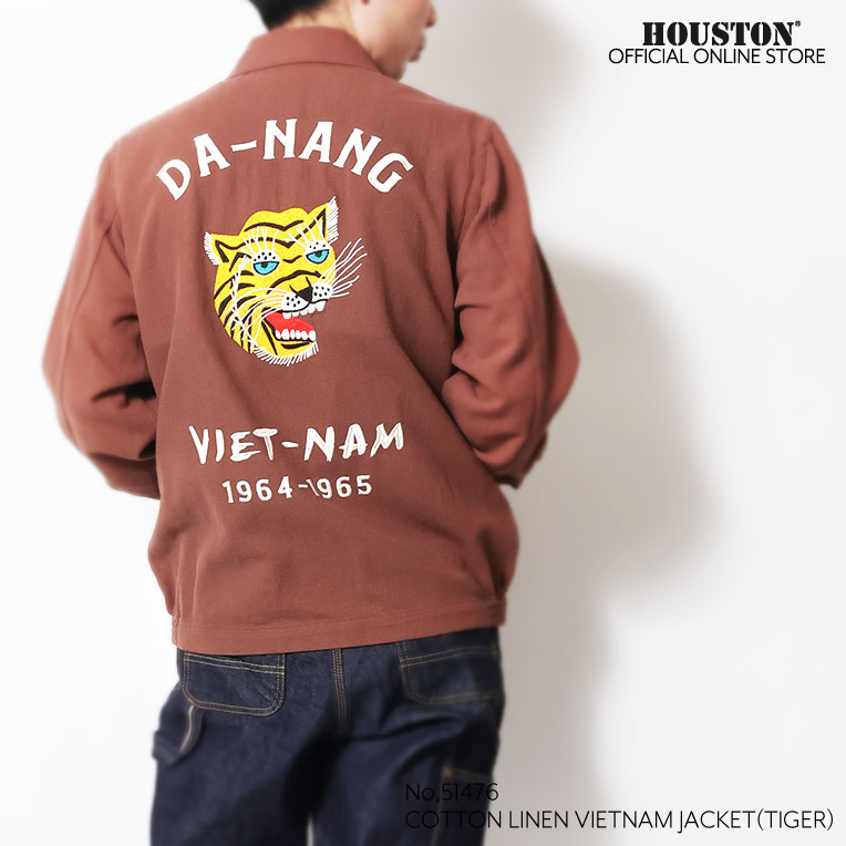 HOUSTON  / ヒューストン 51476 COTTON LINEN VIETNAM JACKET (TIGER) / コットンリネンベトナムジャケット -全4色-