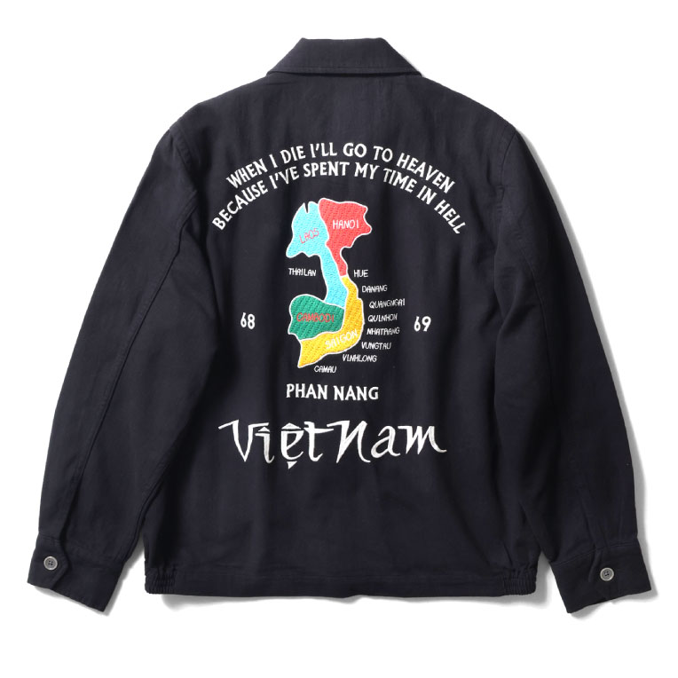 HOUSTON  / ヒューストン 51477 COTTON LINEN VIETNAM JACKET (MAP) / コットンリネンベトナムジャケット -全4色-