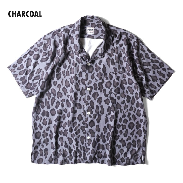 HOUSTON / ヒューストン 41195 ALOHA  SHIRT (LEOPARD) / アロハシャツ -全6色- 