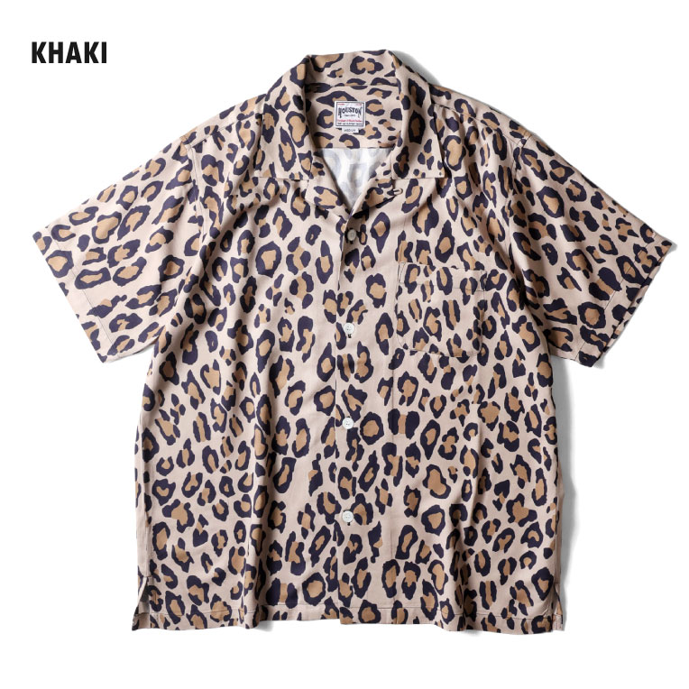 HOUSTON / ヒューストン 41195 ALOHA  SHIRT (LEOPARD) / アロハシャツ -全6色- 