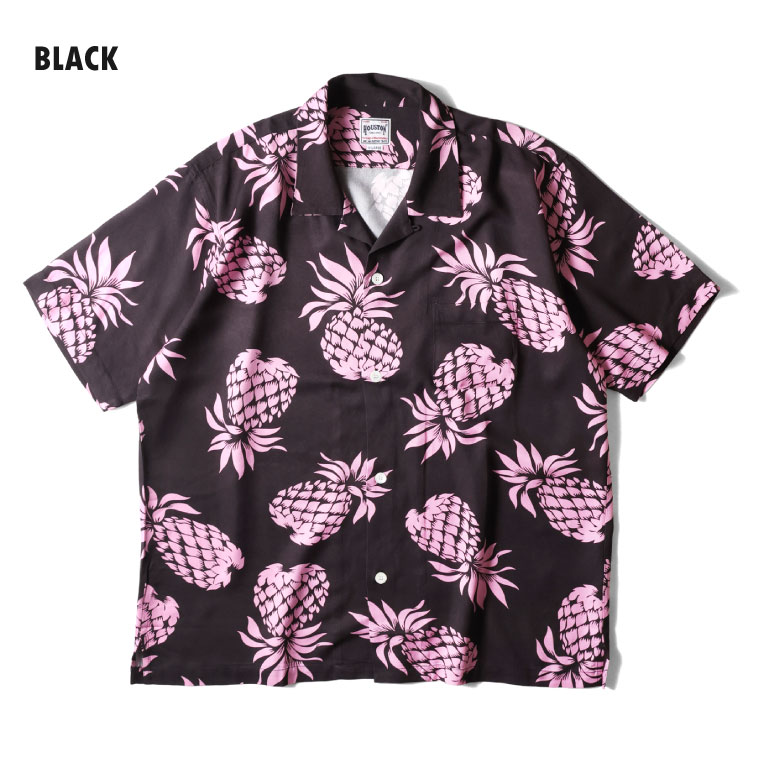 HOUSTON / ヒューストン 41194 ALOHA  SHIRT (PINEAPPLE) / アロハシャツ -全6色- 