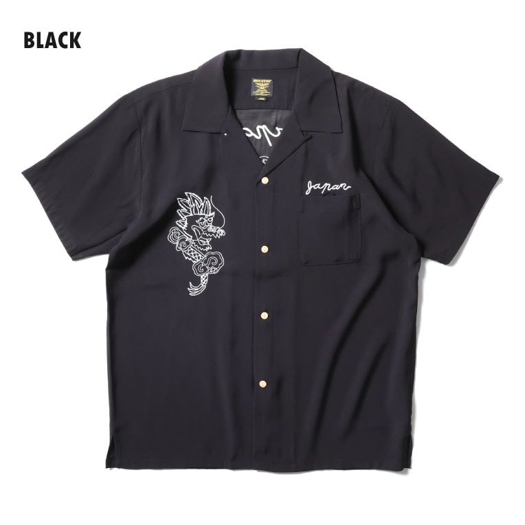 HOUSTON / ヒューストン 41155 SOUVENIR S/S SHIRT (RYU & TORA) / スーベニアシャツ -全3色- 