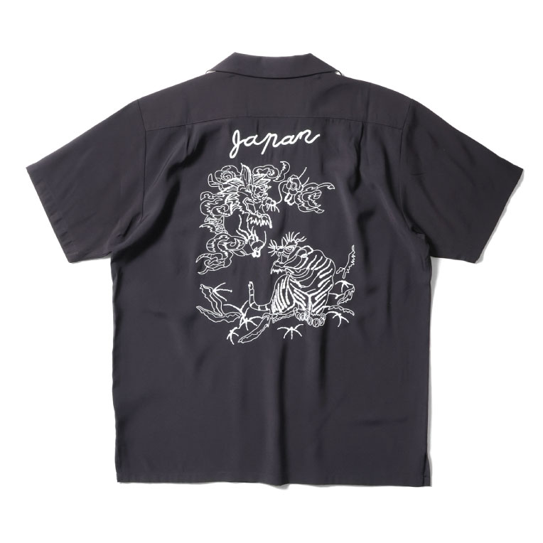 HOUSTON / ヒューストン 41155 SOUVENIR S/S SHIRT (RYU & TORA) / スーベニアシャツ -全3色- 