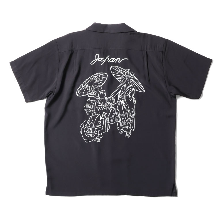 HOUSTON / ヒューストン 41156 SOUVENIR S/S SHIRT (MAIKO) / スーベニアシャツ -全3色-