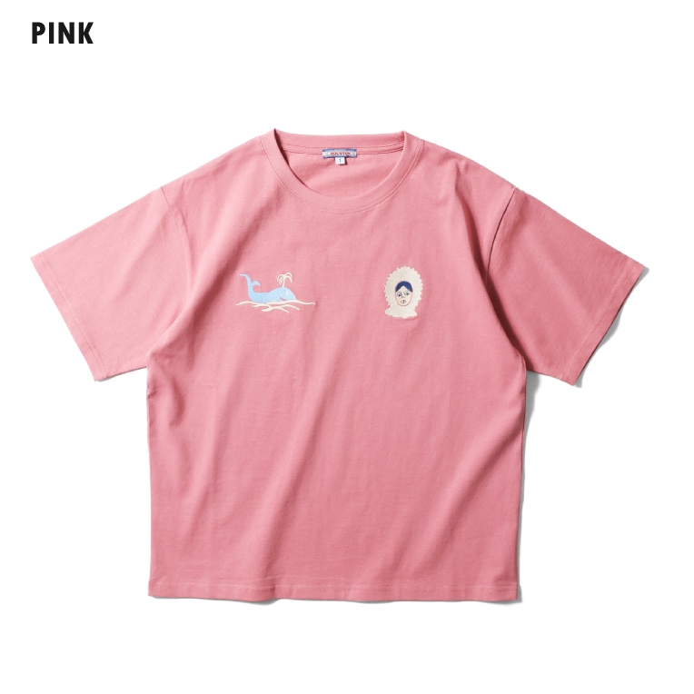 HOUSTON woman / ヒューストン ウーマン 2010W EMBROIDERY TEE (ALASKA) / 刺繍TEE -全3色- 
