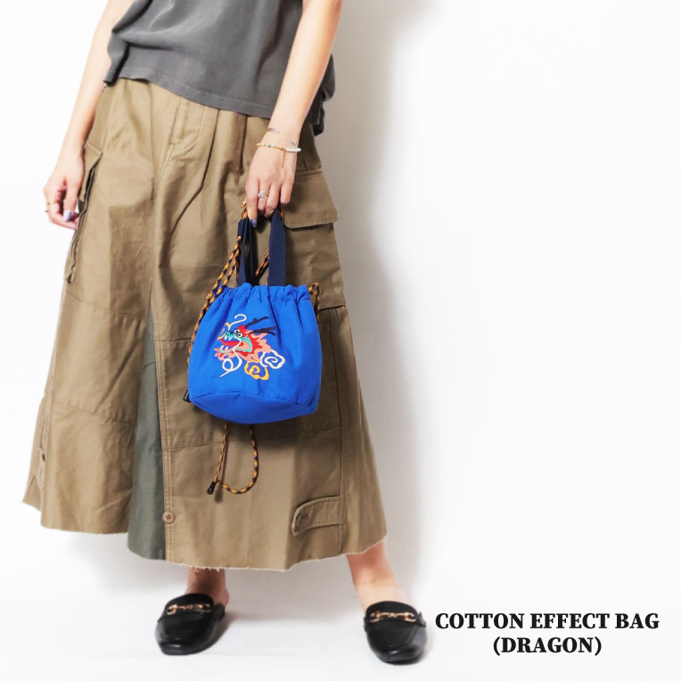 HOUSTON woman / ヒューストンウーマン 6013W COTTON EFFECT BAG (DRAGON) / コットンエフェクトバッグ -全3色- 