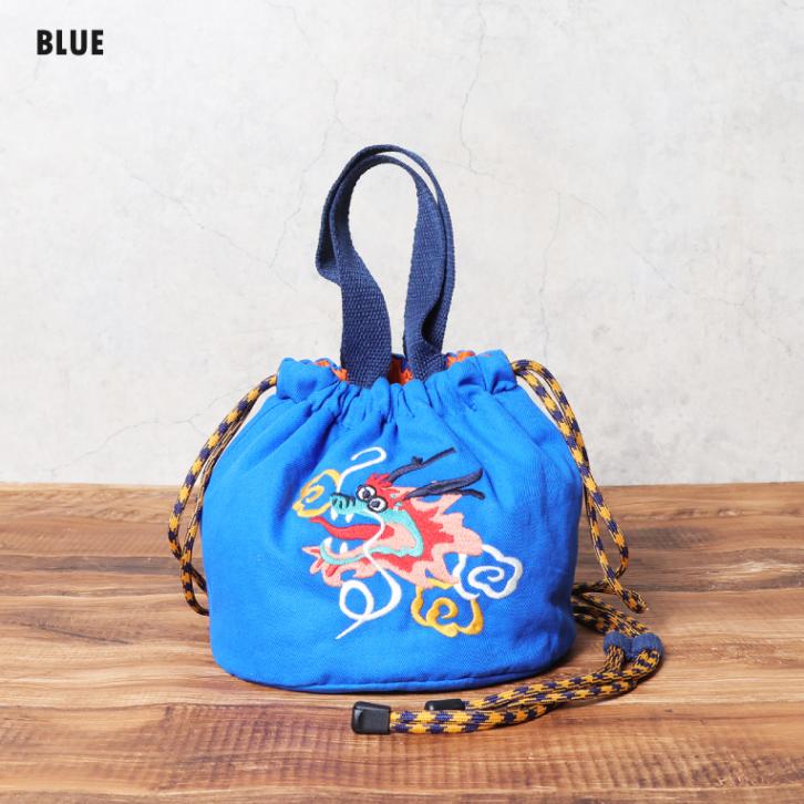 HOUSTON woman / ヒューストンウーマン 6013W COTTON EFFECT BAG (DRAGON) / コットンエフェクトバッグ -全3色- 