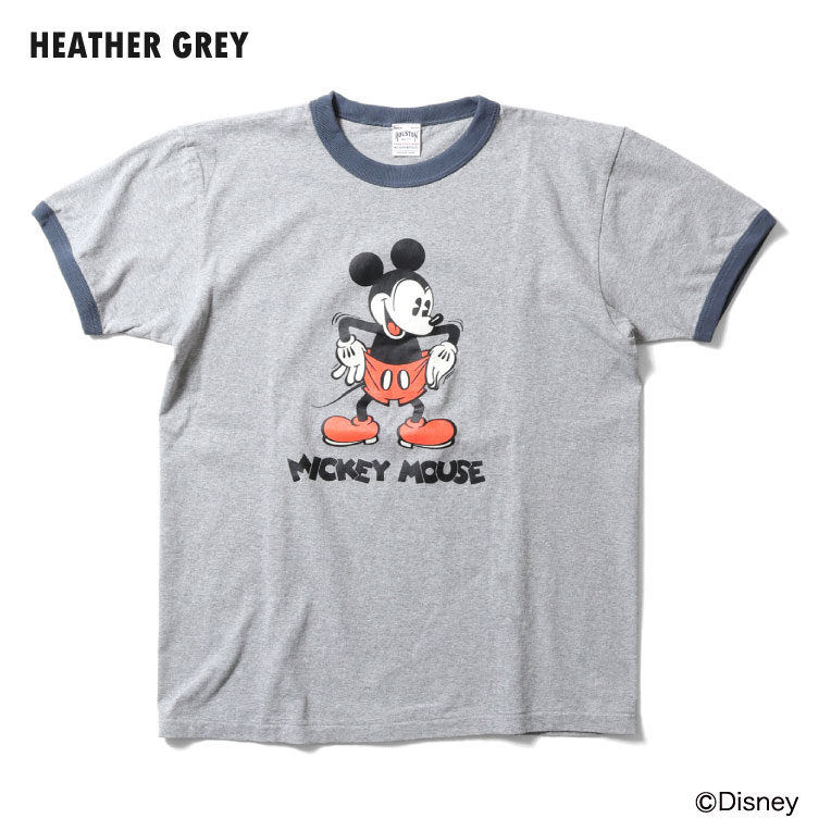HOUSTON / ヒューストン 22284【HOUSTON】MICKEY PIGMENT PT S/S RINGER TEE / ミッキーピグメント半袖リンガーTEEシャツ -全3色- 
