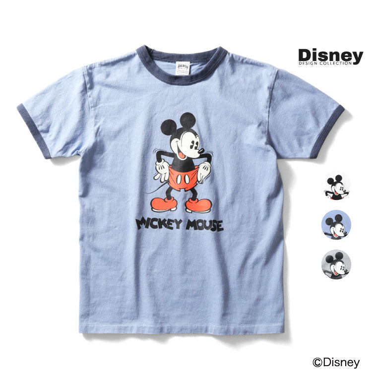 HOUSTON / ヒューストン 22284【HOUSTON】MICKEY PIGMENT PT S/S RINGER TEE / ミッキーピグメント半袖リンガーTEEシャツ -全3色- 