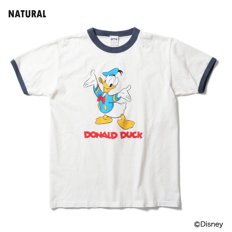 HOUSTON / ヒューストン 22285【HOUSTON】DONALD PIGMENT PT S/S RINGER TEE / ミッキーピグメント半袖リンガーTEEシャツ -全3色-
