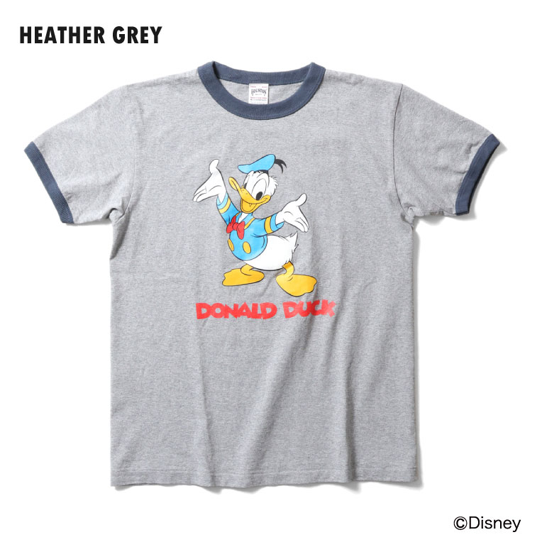 HOUSTON / ヒューストン 22285【HOUSTON】DONALD PIGMENT PT S/S RINGER TEE / ミッキーピグメント半袖リンガーTEEシャツ -全3色-