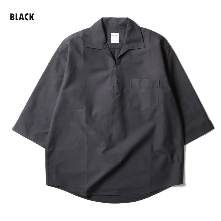 HOUSTON / ヒューストン 41190 OXFORD 3/4 SLLEVE SKIPPER SHIRT / オックスフォードスキッパー七分袖シャツ -全4色- 