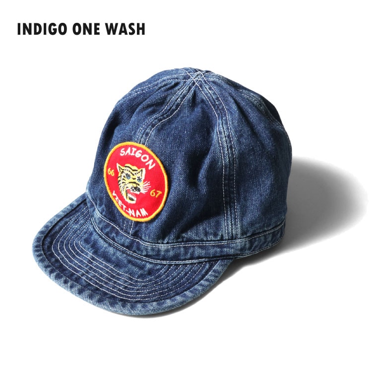 HOUSTON/ヒューストン 6892 PATCH DENIM ARMY CAP(TIGER) /パッチデニム アーミーキャップ -全2色-