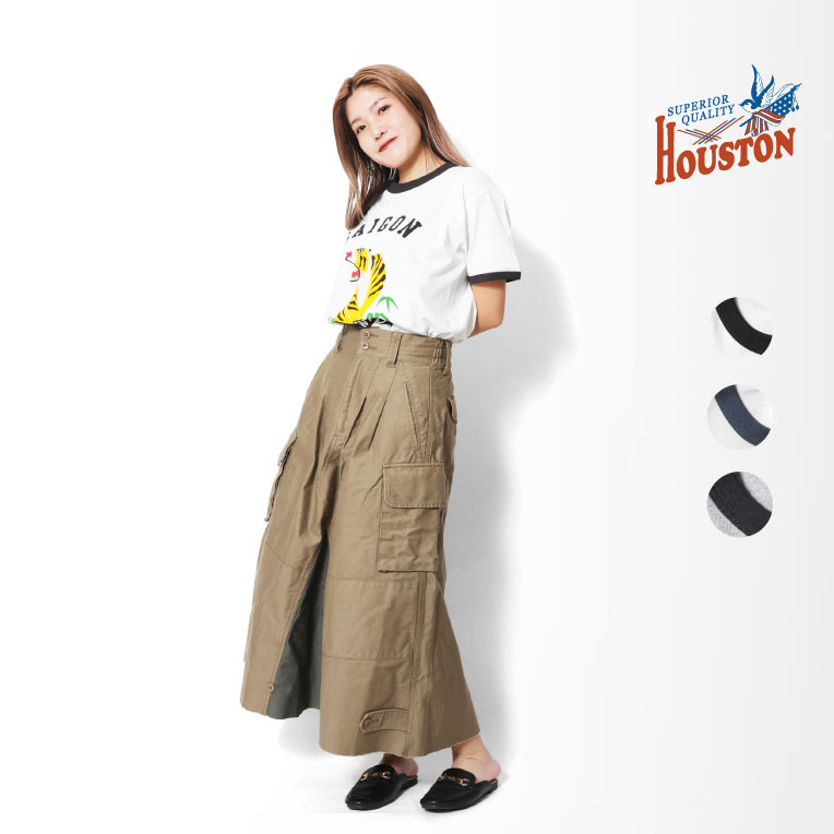 HOUSTON woman / ヒューストン ウーマン 2017W RINGER TEE (TIGER) / リンガーTEE -全3色- 