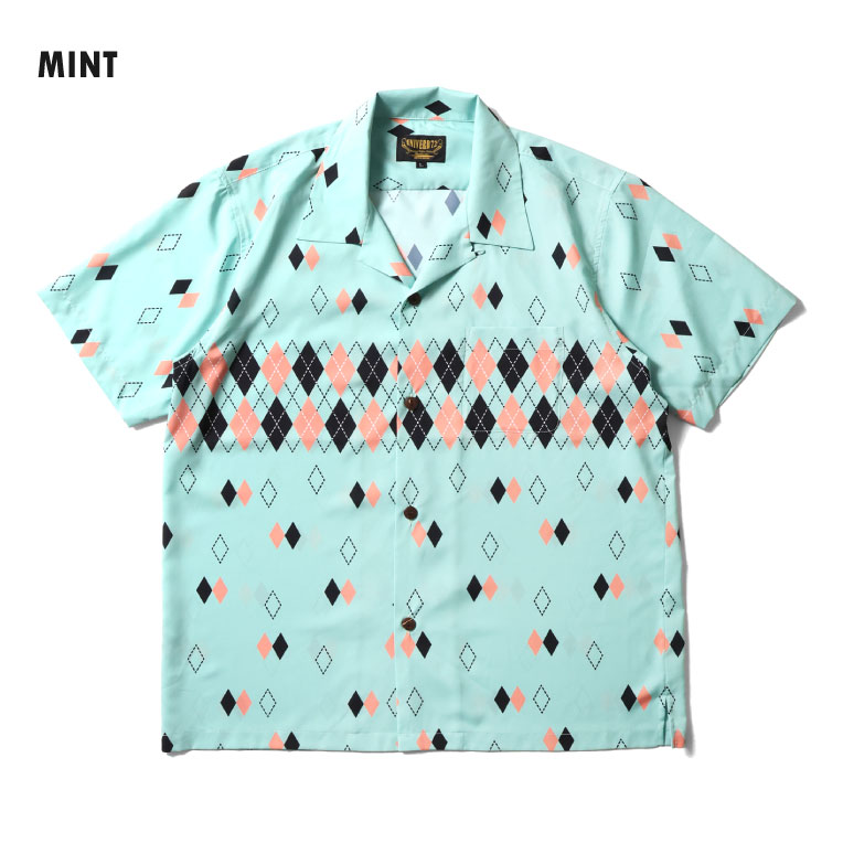 UNIVERD72 / ユニバード72 41235 DRY ALOHA SHIRT (ARGYLE) / アロハシャツ -全3色- 