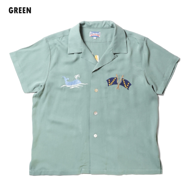 HOUSTON woman / ヒューストン ウーマン 4020W SOUVENIR SHIRT (ALASKA)  / スーベニアシャツ -全3色- 