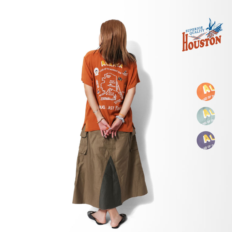 HOUSTON woman / ヒューストン ウーマン 4020W SOUVENIR SHIRT (ALASKA)  / スーベニアシャツ -全3色- 