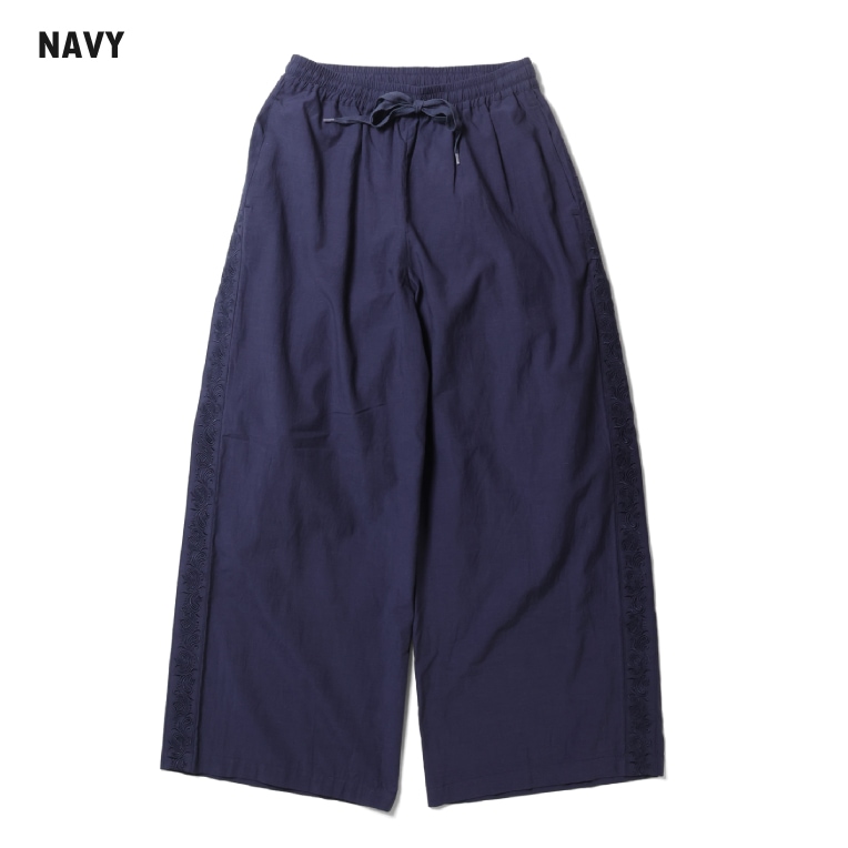 HOUSTON woman / ヒューストン ウーマン 1018W EMBROIDERY EASY PANTS / 刺繍イージーパンツ -全3色- 