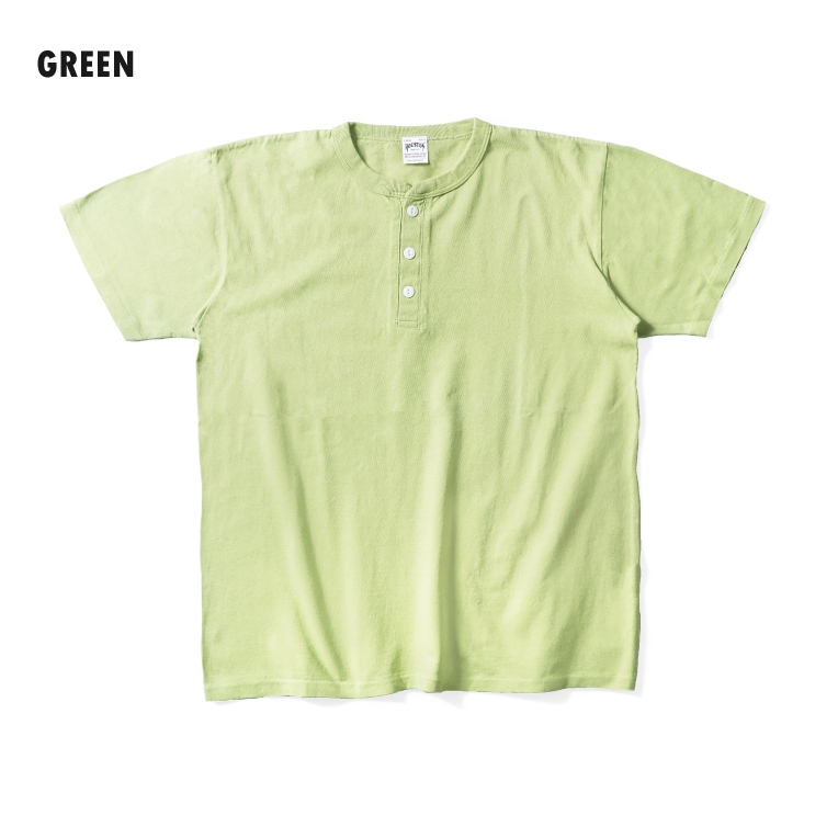 HOUSTON  / ヒューストン 22297 PIGMENT H/N TEE / ピグメントヘンリーネックTシャツ -全8色- 
