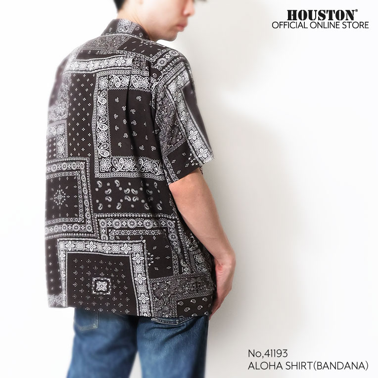 HOUSTON / ヒューストン 41193 ALOHA  SHIRT (BANDANA) / アロハシャツ -全4色- 