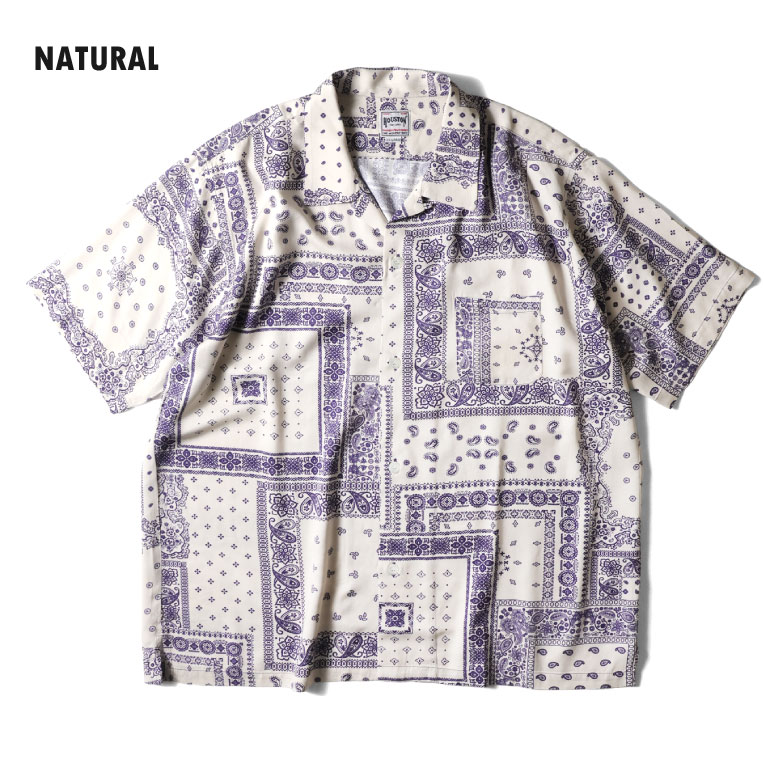 HOUSTON / ヒューストン 41193 ALOHA  SHIRT (BANDANA) / アロハシャツ -全4色- 