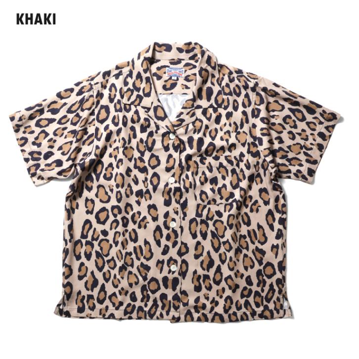 HOUSTON woman / ヒューストン ウーマン 4028W ALOHA SHIRT (LEOPARD) / アロハシャツ -全4色-