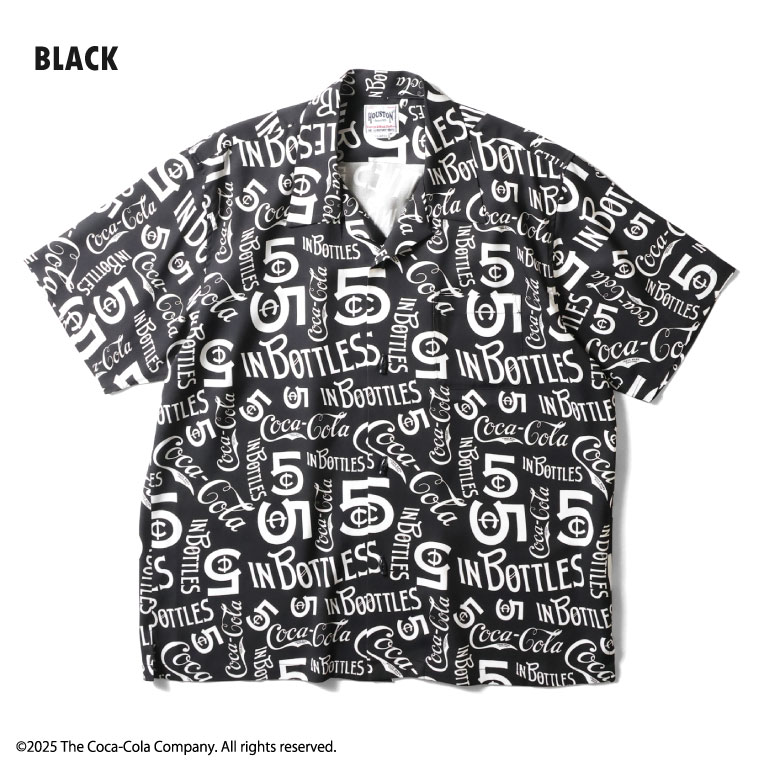 HOUSTON / ヒューストン 41227 COCA-COLA ALOHA SHIRT(IN BOTTOLES 5CENT) / コカ・コーラアロハシャツ -全2色-