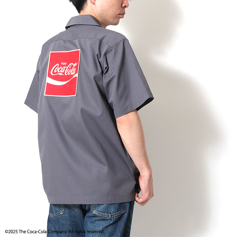 HOUSTON  / ヒューストン 41192 COCA-COLA PATCH TC WORK SHIRT / パッチTCツイルワークシャツ -全4色- 
