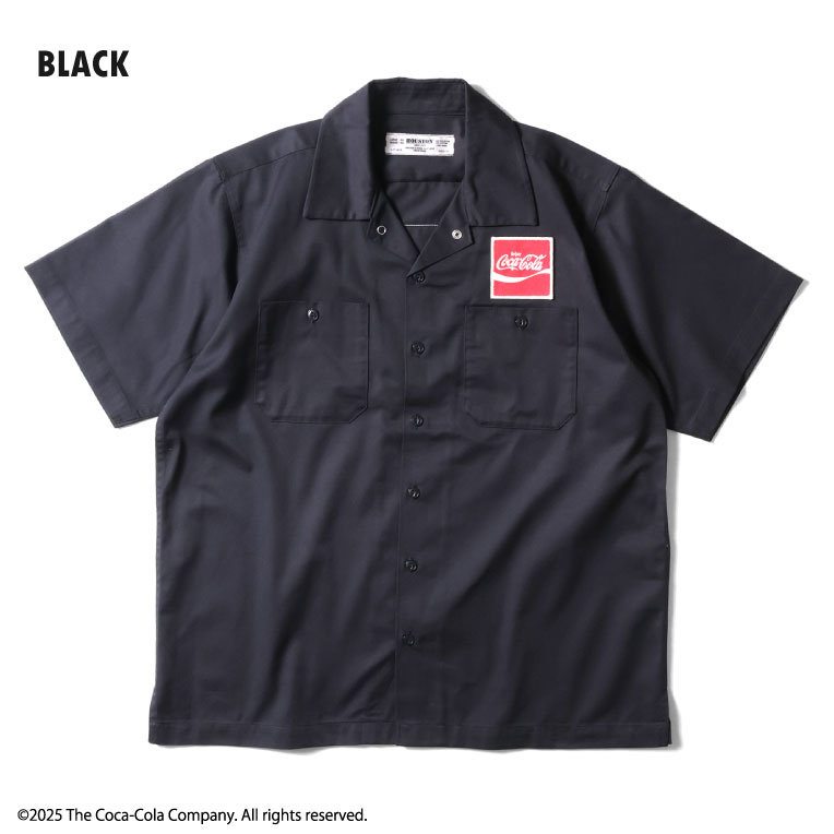 HOUSTON  / ヒューストン 41192 COCA-COLA PATCH TC WORK SHIRT / パッチTCツイルワークシャツ -全4色- 