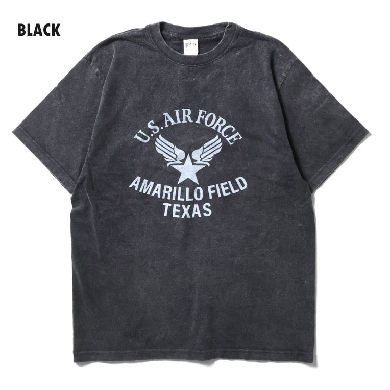 HOUSTON  / ヒューストン 22354 POWDER FROST MILITARY TEE(US AIR FORCE) / パウダーフロストミリタリープリント半袖Tシャツ -全6色- メンズ MILITARY アメカジ ビンテージ 5.6oz[22354]