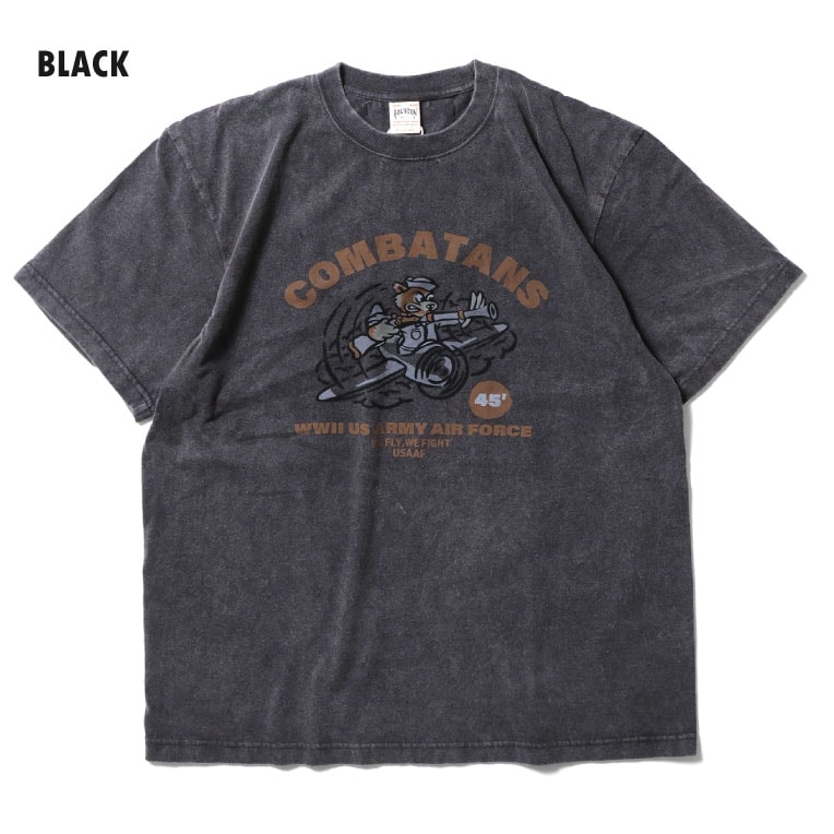 HOUSTON / ヒューストン 22355 POWDER FROST MILITARY TEE(COMBAT) / パウダーフロストミリタリープリント半袖Tシャツ -全3色-