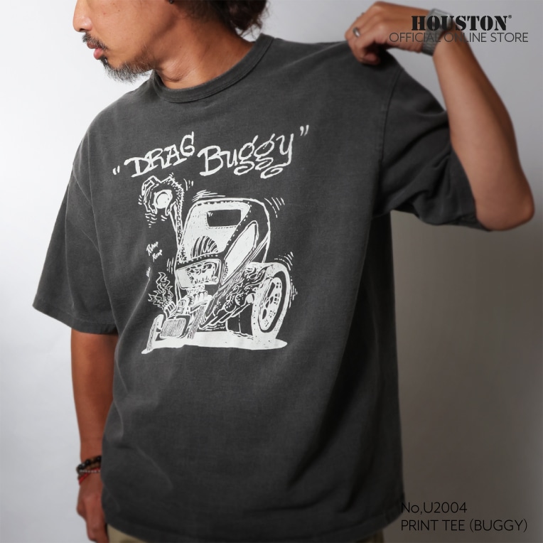 【OFFICIAL限定】 HOUSTON / ヒューストン U2004 PRINT TEE (BUGGY) / プリント半袖Tシャツ (バギー) -全2色-
