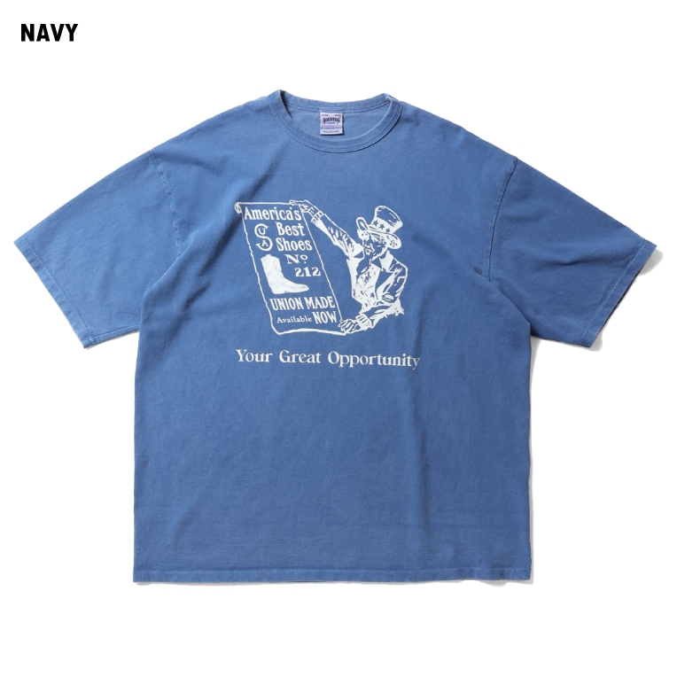 【OFFICIAL限定】 HOUSTON / ヒューストン U2006 PRINT TEE (BOOTS) / プリント半袖Tシャツ (ブーツ) -全2色-