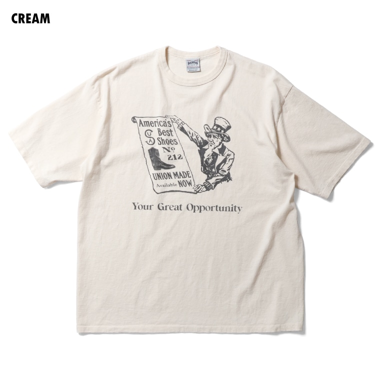 【OFFICIAL限定】 HOUSTON / ヒューストン U2006 PRINT TEE (BOOTS) / プリント半袖Tシャツ (ブーツ) -全2色-