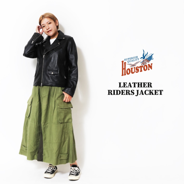 HOUSTON woman / ヒューストン ウーマン 8001W LEATHER RIDERS JACKET