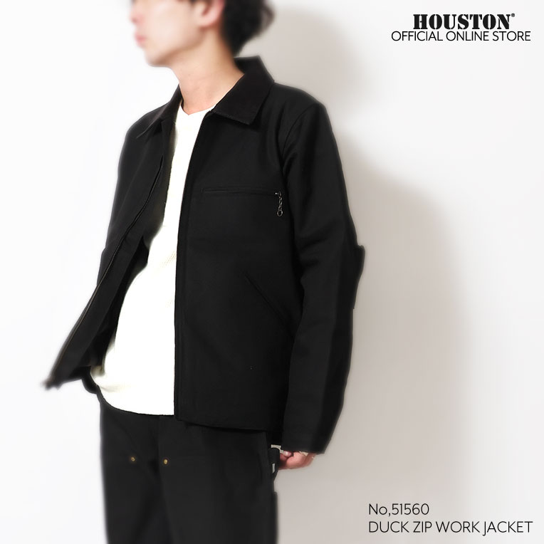 HOUSTON / ヒューストン 51560 DUCK ZIP WORK JACKET / ダックジップワークジャケット -全4色- 