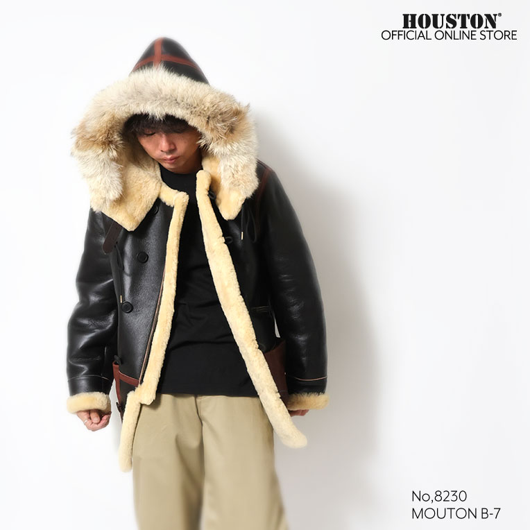HOUSTON / ヒューストン 8230 MOUTON B-7 FLIGHT JACKET / ムートンB-7フライトジャケット -全1色-  